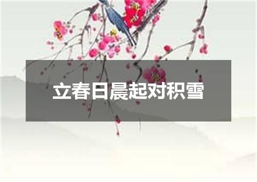 立春日晨起对积雪