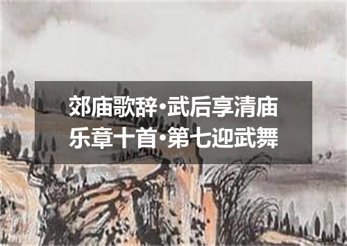 郊庙歌辞·武后享清庙乐章十首·第七迎武舞