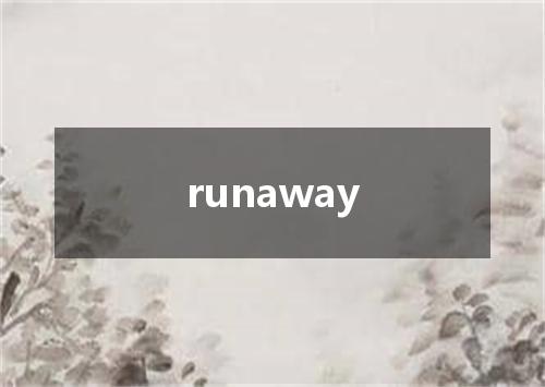 runaway是什么意思