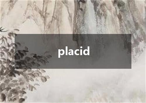 placid是什么意思