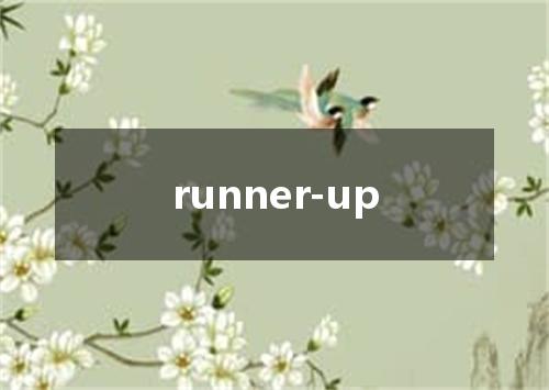runner-up是什么意思