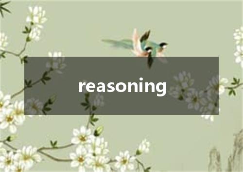 reasoning是什么意思