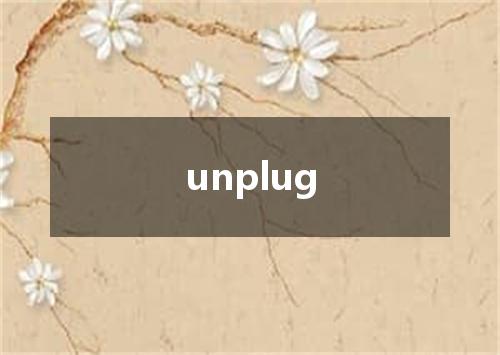 unplug是什么意思