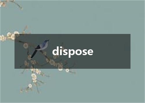 dispose是什么意思