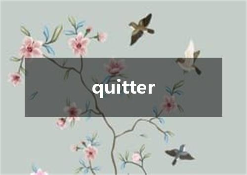 quitter是什么意思