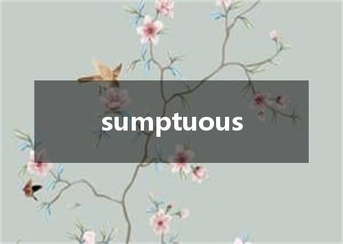 sumptuous是什么意思