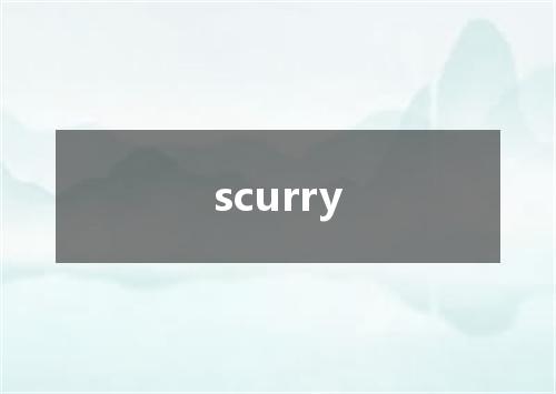 scurry是什么意思