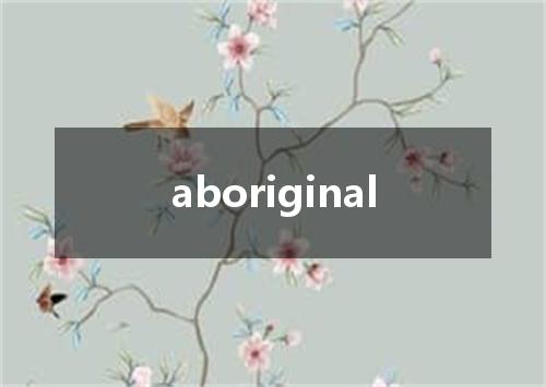 aboriginal是什么意思