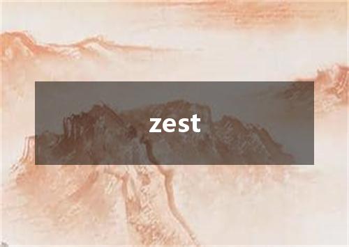zest是什么意思