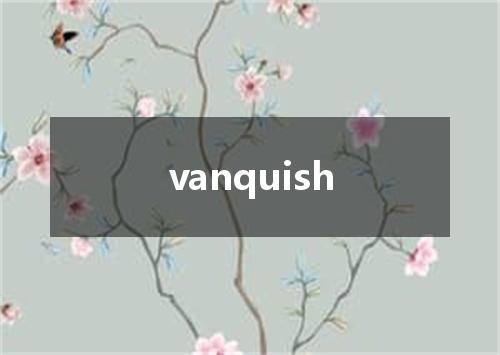 vanquish是什么意思