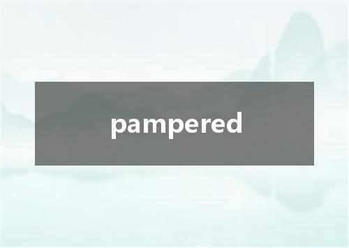 pampered是什么意思