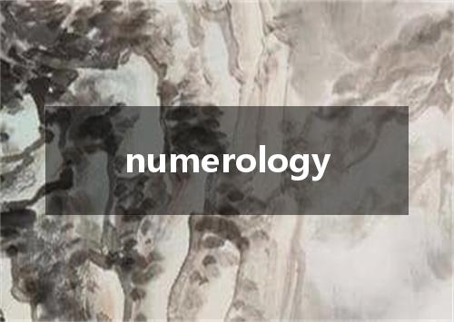 numerology是什么意思