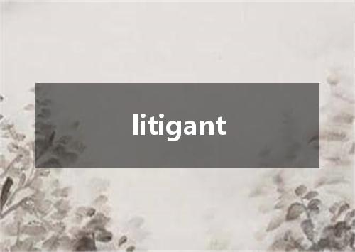 litigant是什么意思