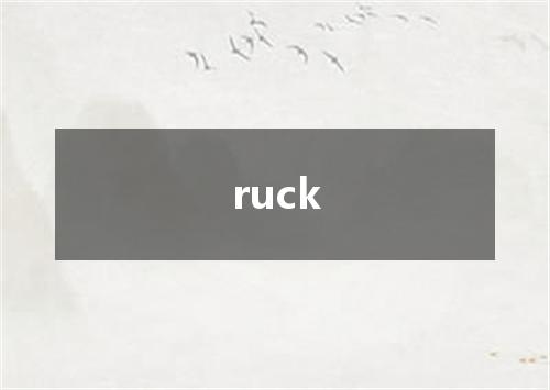 ruck是什么意思