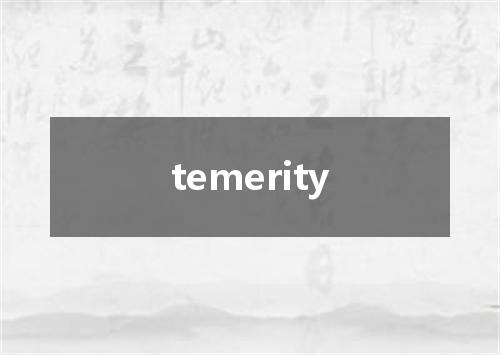 temerity是什么意思