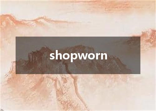 shopworn是什么意思