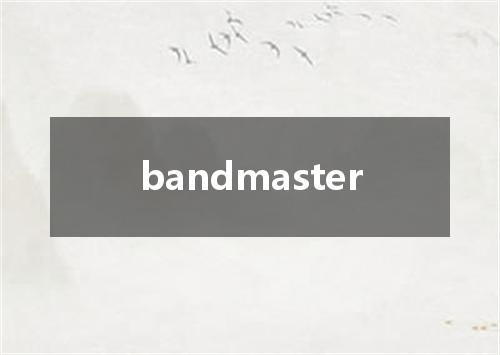 bandmaster是什么意思