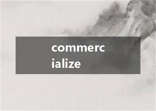 commercialize是什么意思