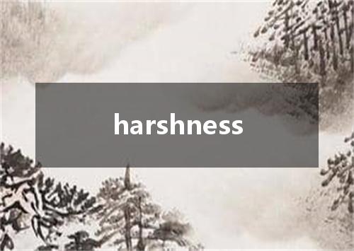 harshness是什么意思