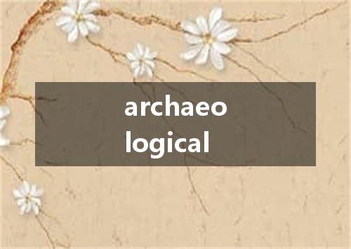 archaeological是什么意思