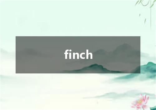 finch是什么意思