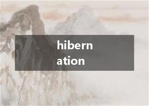 hibernation是什么意思