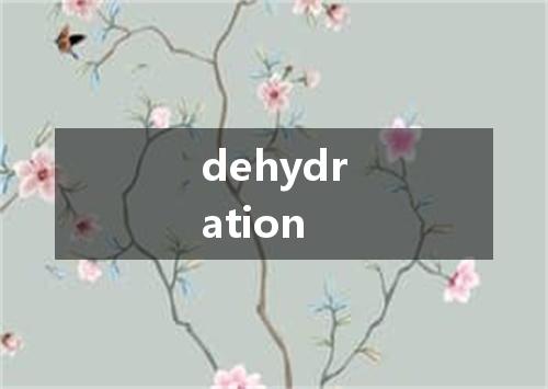 dehydration是什么意思