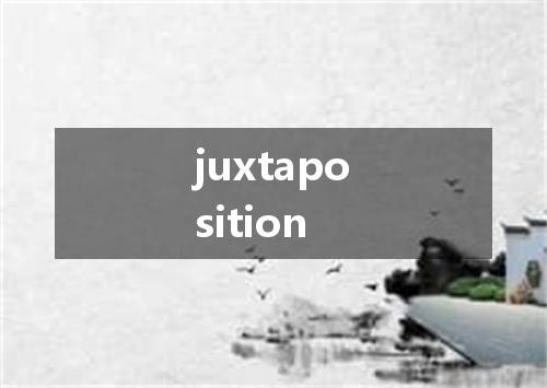 juxtaposition是什么意思