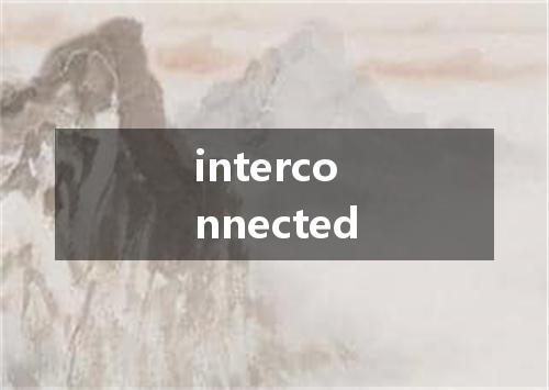 interconnected是什么意思