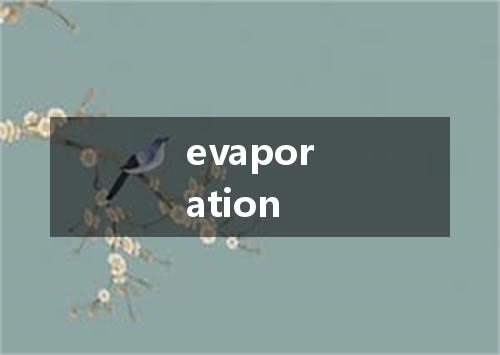 evaporation是什么意思