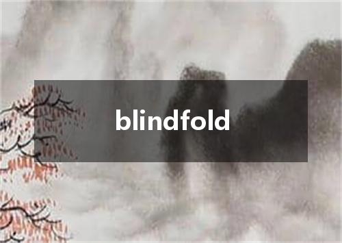blindfold是什么意思