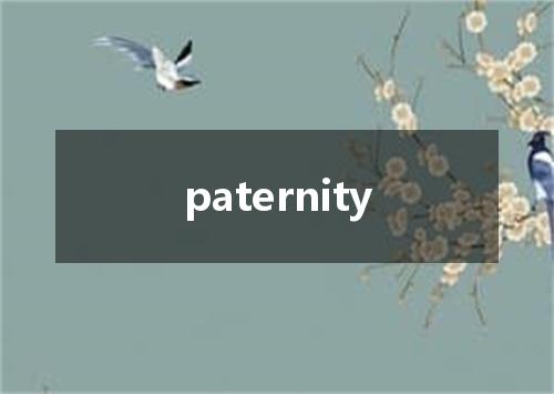 paternity是什么意思