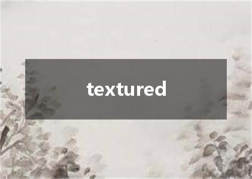 textured是什么意思