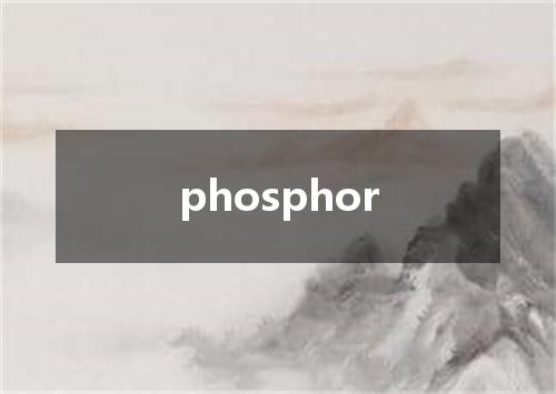 phosphor是什么意思