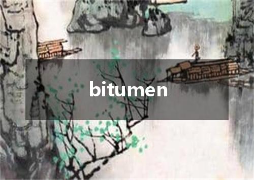 bitumen是什么意思