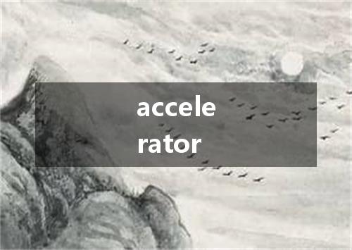 accelerator是什么意思