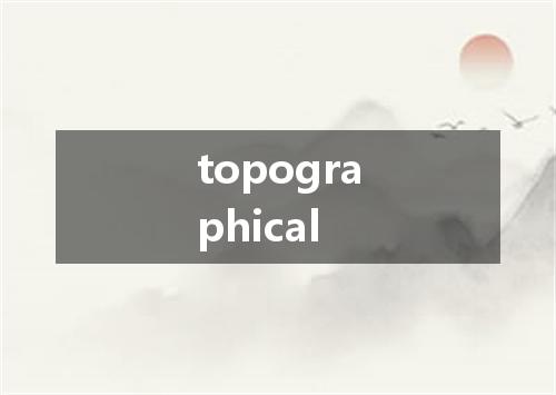 topographical是什么意思
