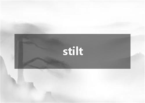 stilt是什么意思