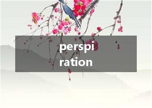 perspiration是什么意思