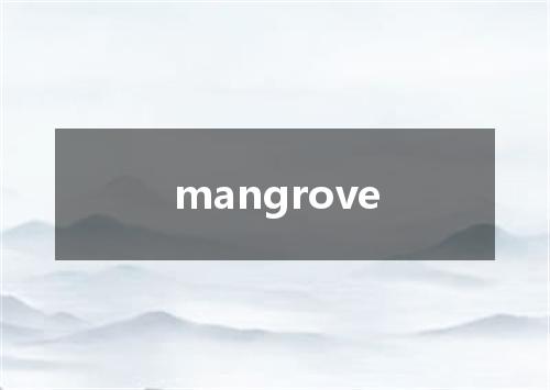 mangrove是什么意思