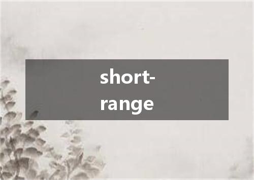 short-range是什么意思