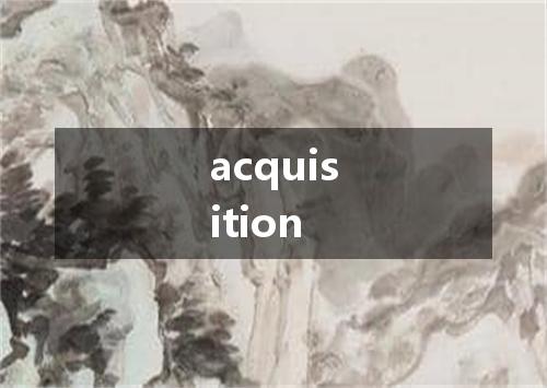 acquisition是什么意思