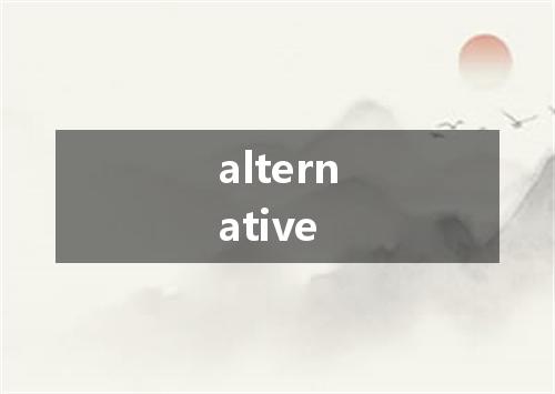 alternative是什么意思