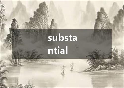 substantial是什么意思