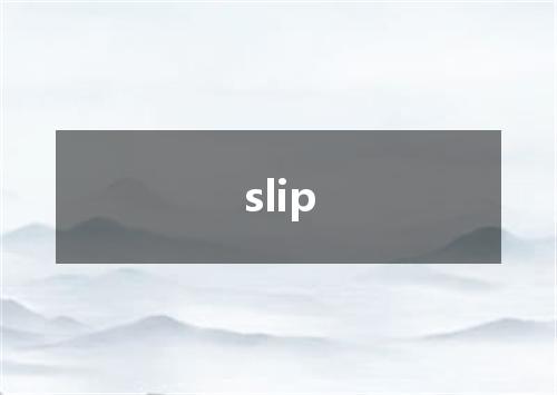 slip是什么意思