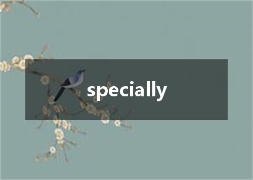 specially是什么意思