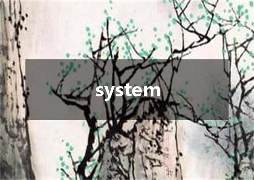 system是什么意思