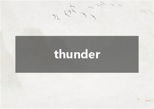 thunder是什么意思