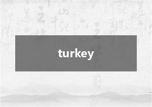 turkey是什么意思