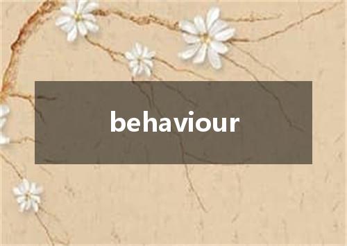 behaviour是什么意思